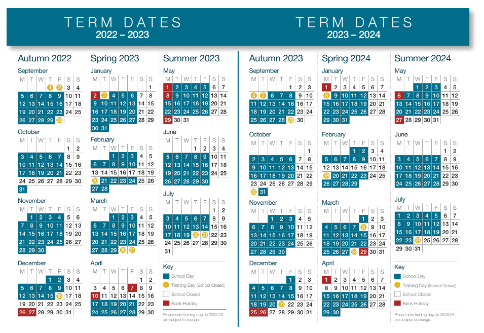 Term Dates 22-23 and 23-24