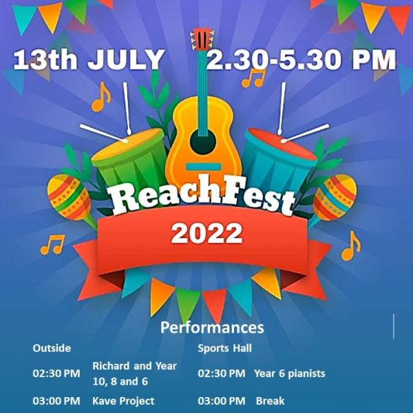 Reach Fest Act Schedule